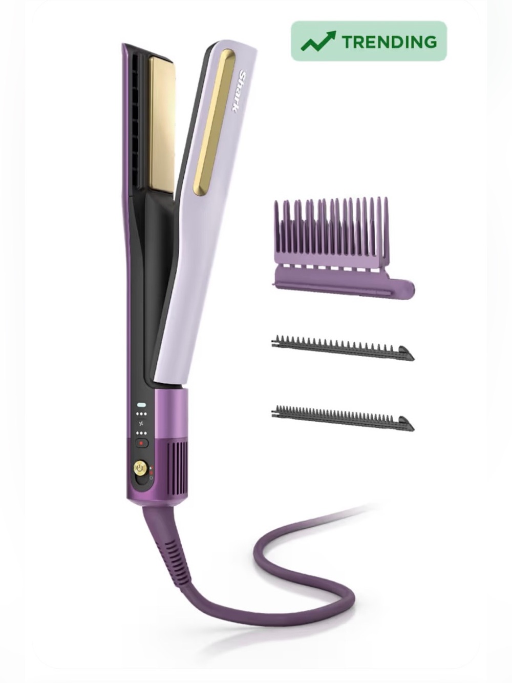 Shark SilkiPro™ Hair Straightener and Dryer in Plum Satin